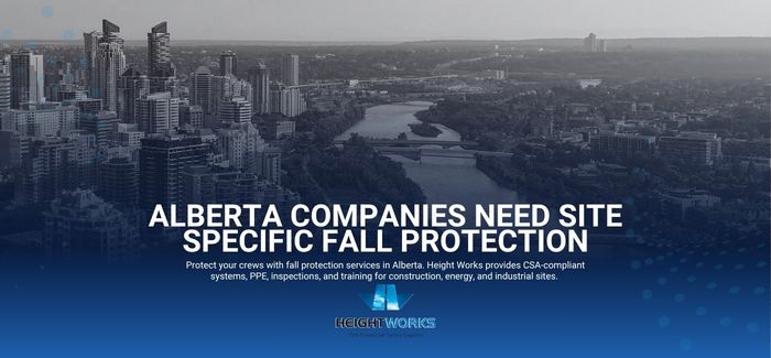 Protect your crews with fall protection services in Alberta. Height Works provides CSA-compliant systems, PPE, inspections, and training for construction, energy, and industrial sites. 