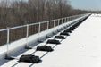 Metal railing is installed for height safety guard