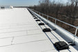 Metal railing is installed for height safety protection