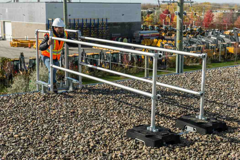 Rooftop installed for fall protection safety 