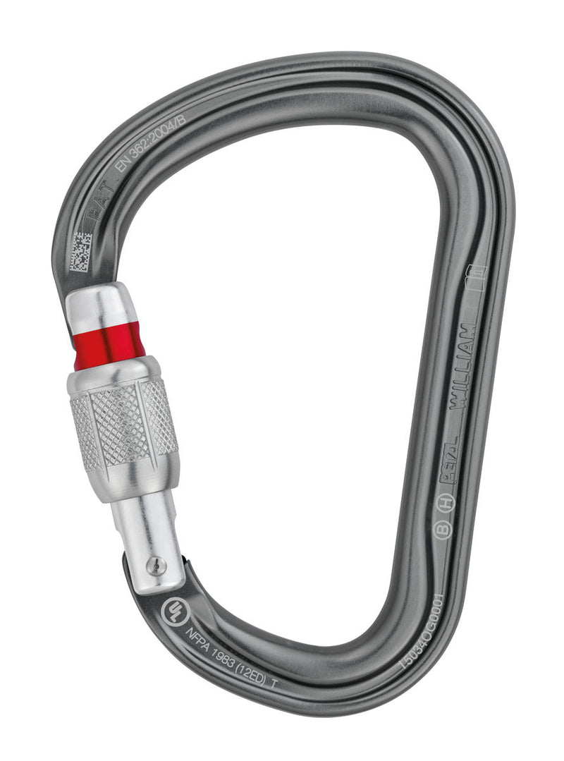 Petzl William Ball-Lock Carabiner - Secure Locking