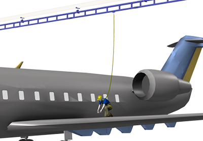 Gorbel ceiling-mounted monorail system for efficient material handling