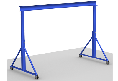Portable gantry system for flexible lifting and fall protection