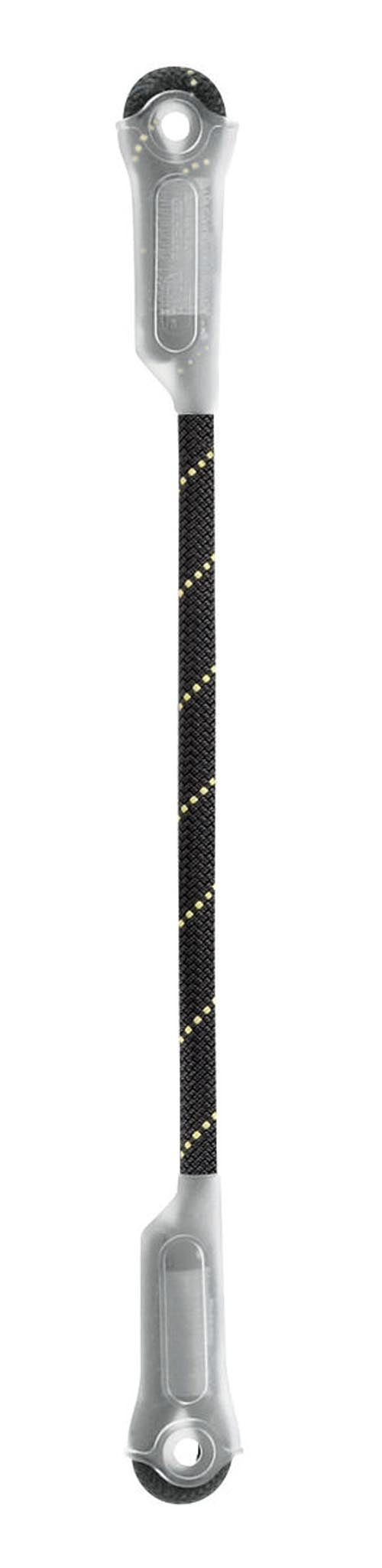 Petzl Jane I dynamic rope lanyard for secure positioning.