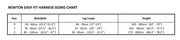 Newton Easyfit Harness - sizing chart for proper fit and adjustment