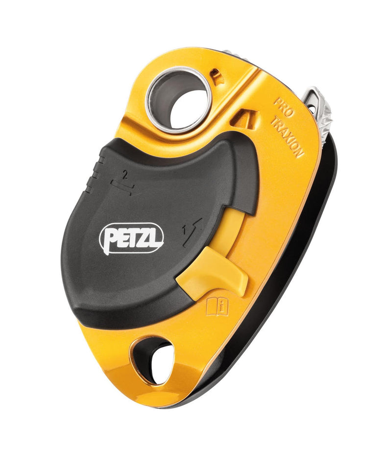 Petzl Pro Traxion pulley for efficient hauling systems.